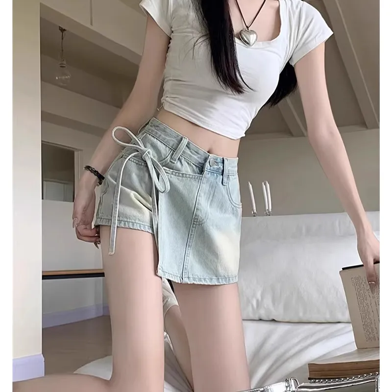 Honey Denim Short Skirts Women's-2