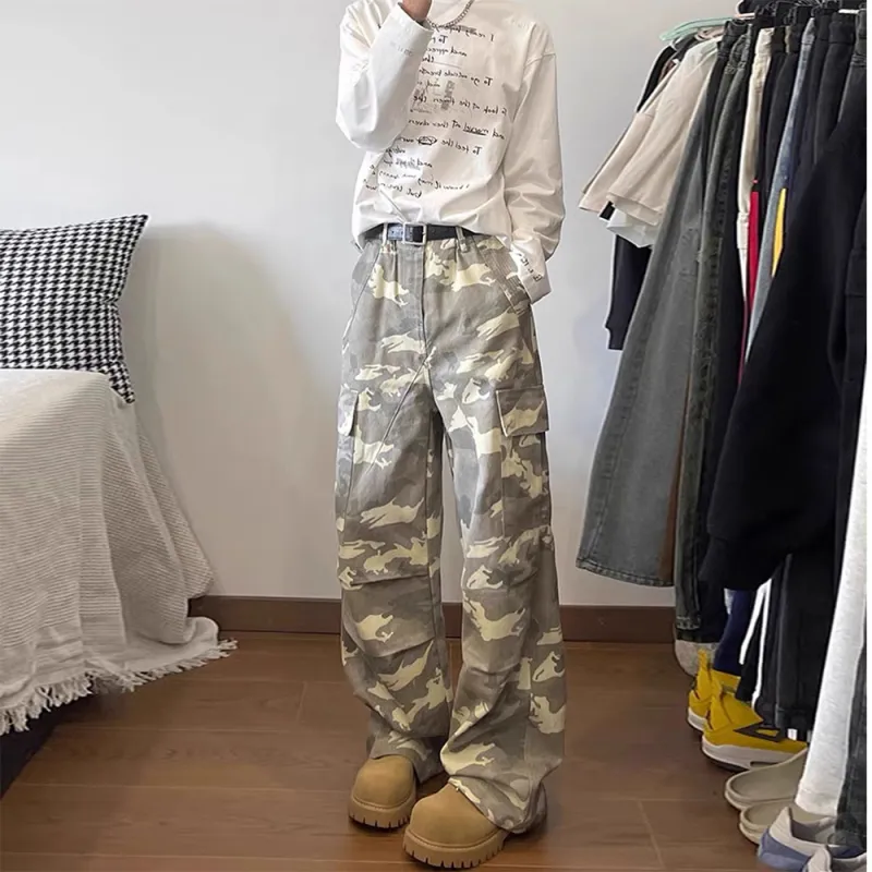 Honey Cargo Pants Unisex Camouflage-5