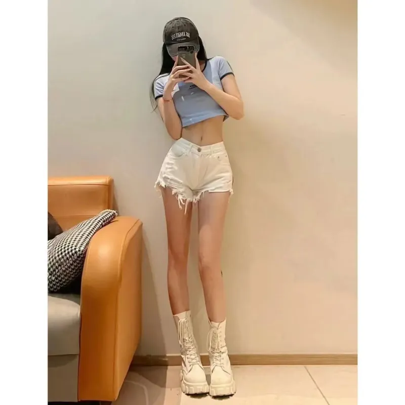 Honey Denim Shorts Women's White-2