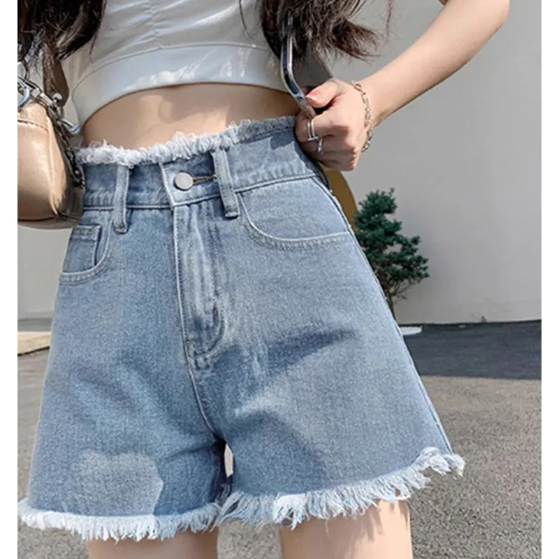 Honey Denim Shorts Women's Light Blue-1