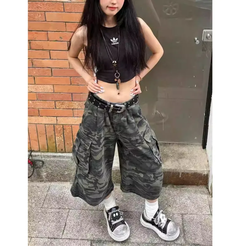 Honey Denim Shorts Women's Camouflage-4
