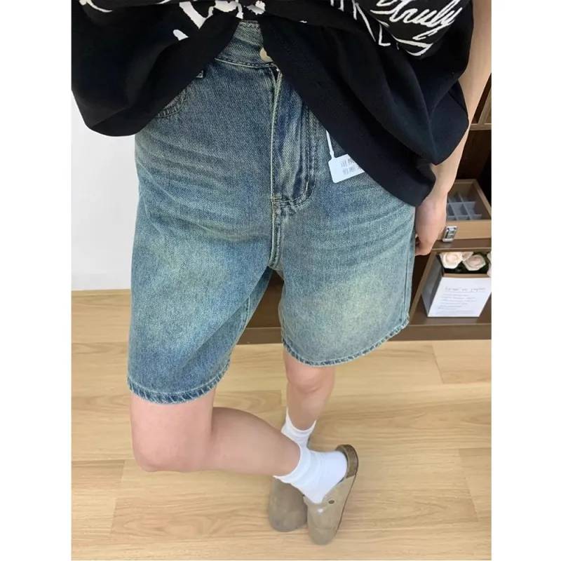 Honey Denim Shorts Women's Vintage Blue-3