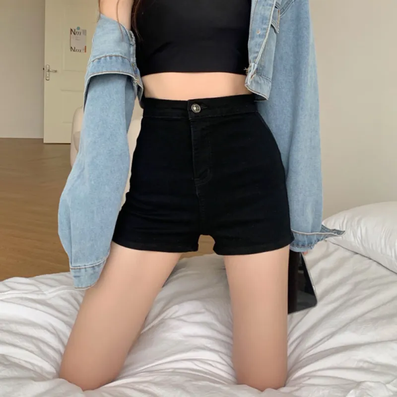 Honey Denim Shorts Women's Black-2