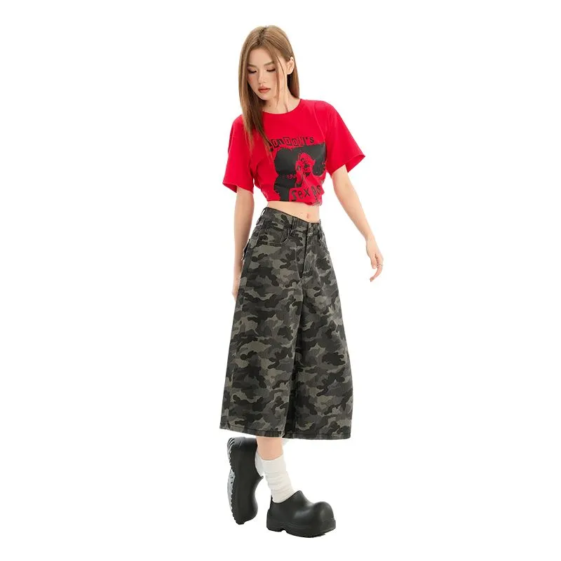 Honey Denim Shorts Women's Camouflage-4