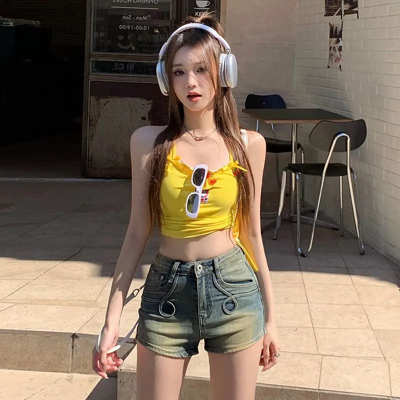 Honey Denim Shorts Women's Vintage Blue-6