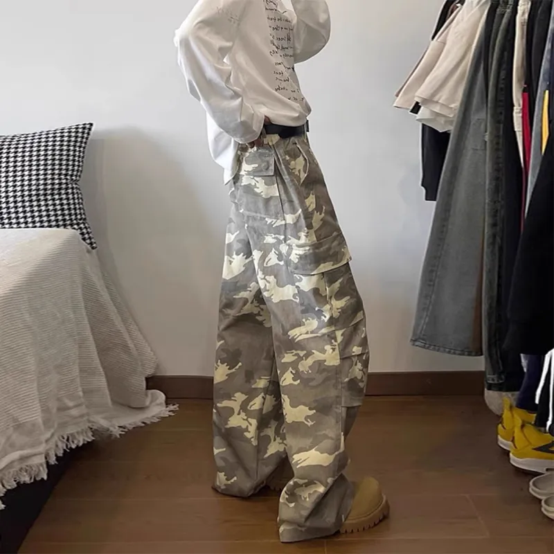 Honey Cargo Pants Unisex Camouflage-4