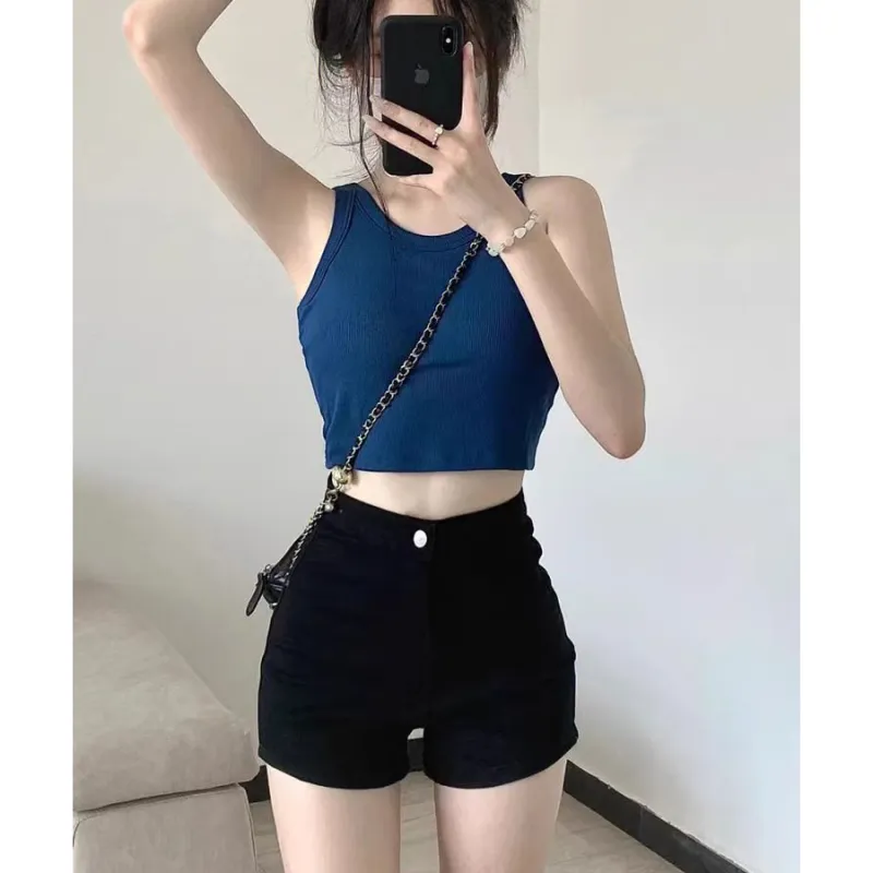 Honey Denim Shorts Women's Black-3