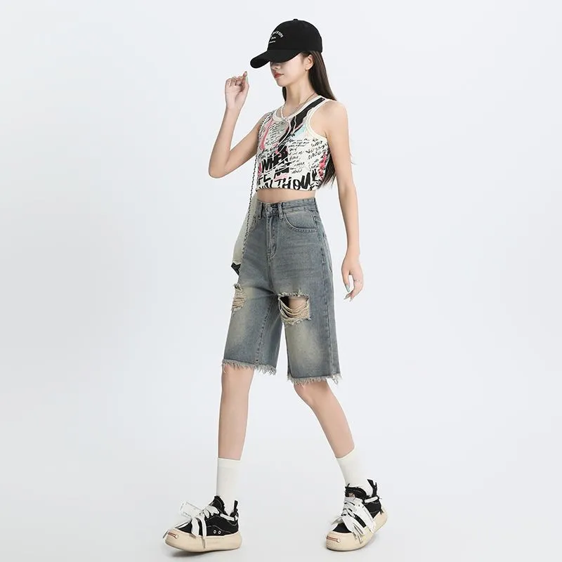 Honey Denim Shorts Women's Nostalgic Blue-4