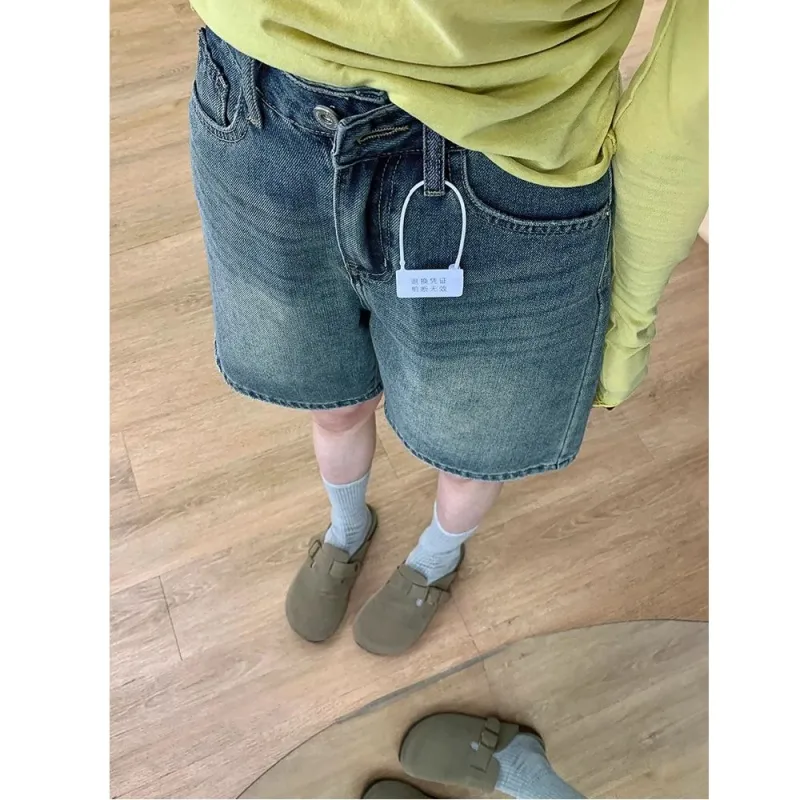 Honey Denim Shorts Women's Vintage Blue-3