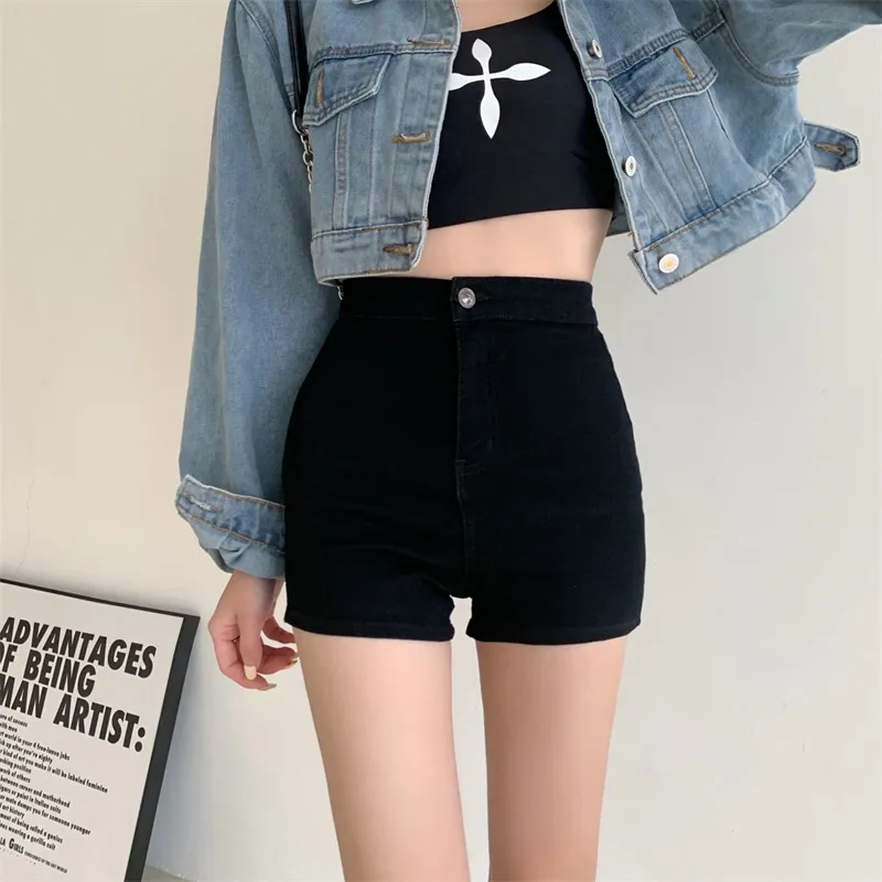 Honey Denim Shorts Women's Black-3