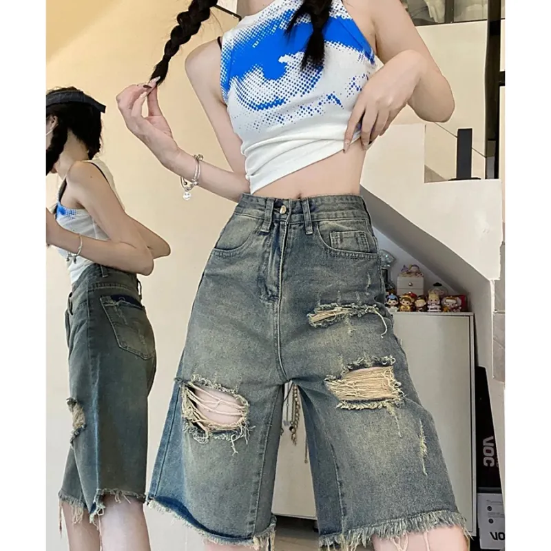 Honey Denim Shorts Women's Vintage Blue-1