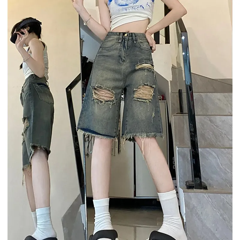 Honey Denim Shorts Women's Vintage Blue-2