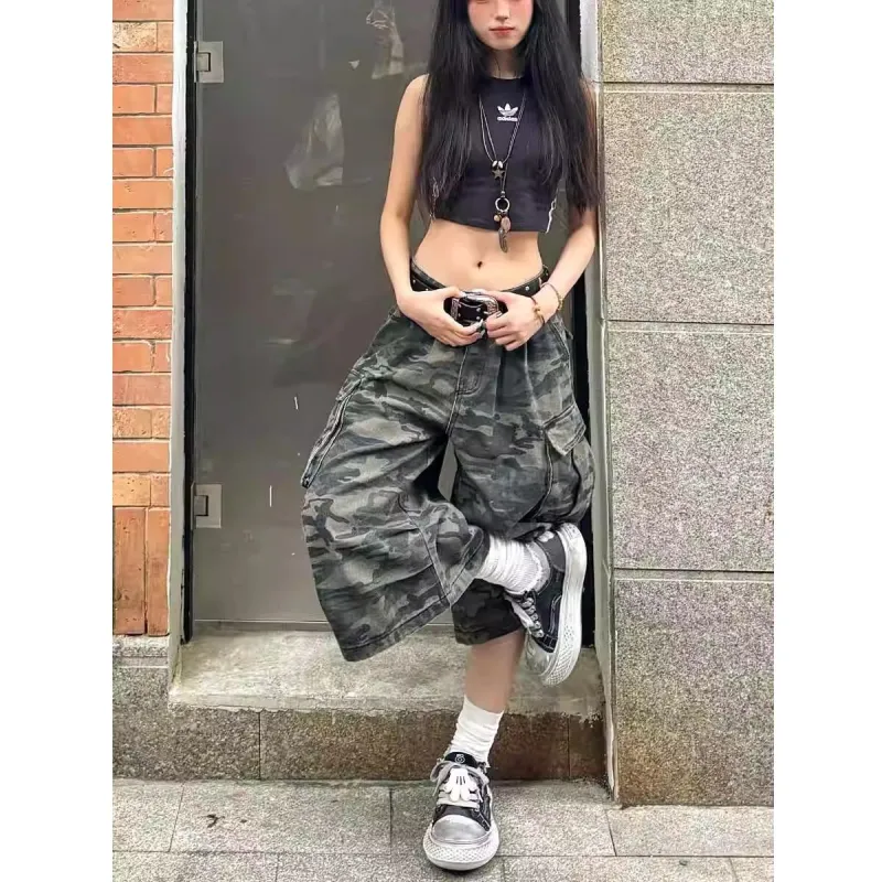Honey Denim Shorts Women's Camouflage-1