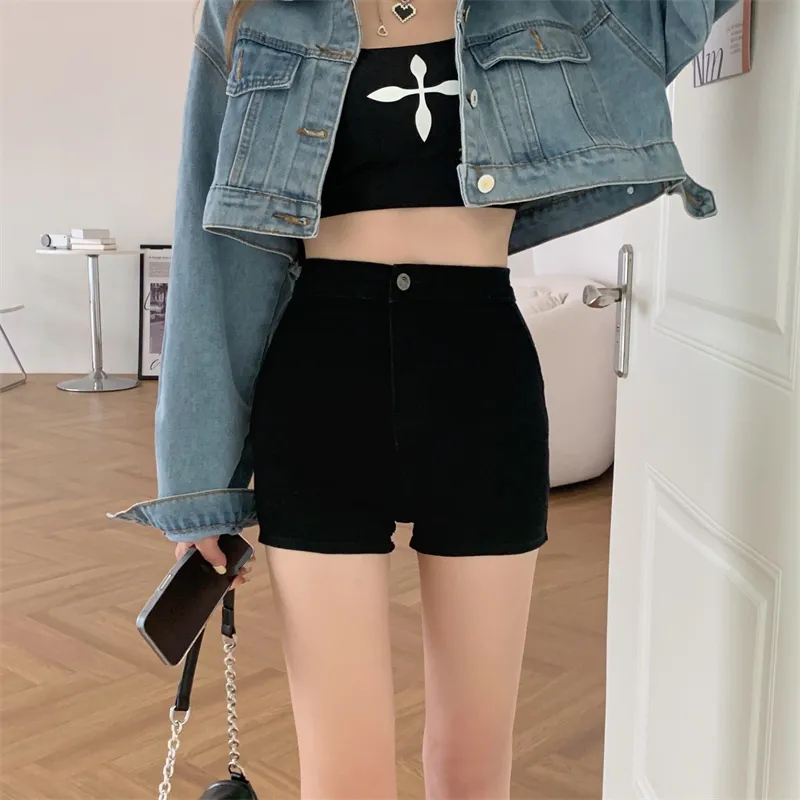 Honey Denim Shorts Women's Black-4