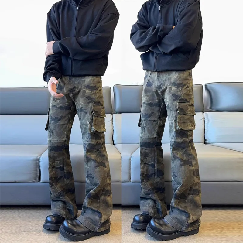 Honey Cargo Pants Unisex Camouflage-1