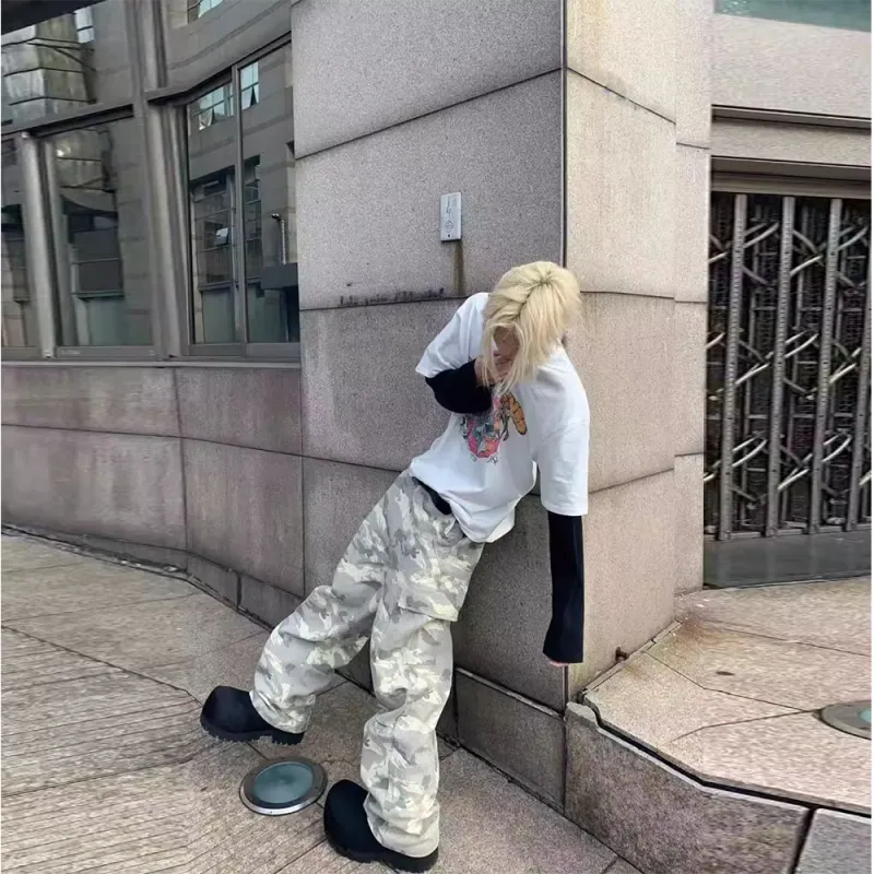 Honey Cargo Pants Unisex Camouflage-2