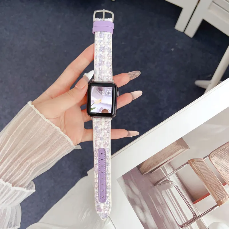 AOMN Watch Band Apple Compatibility Plush Material-13