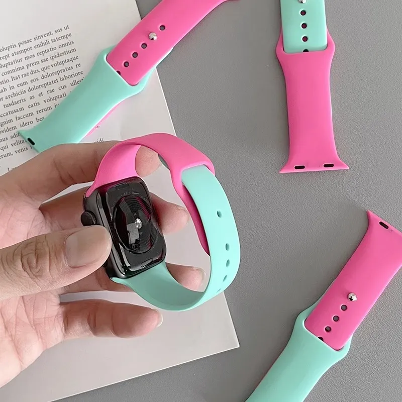 AOMN Watch Band Apple Compatibility Silicone Material-2