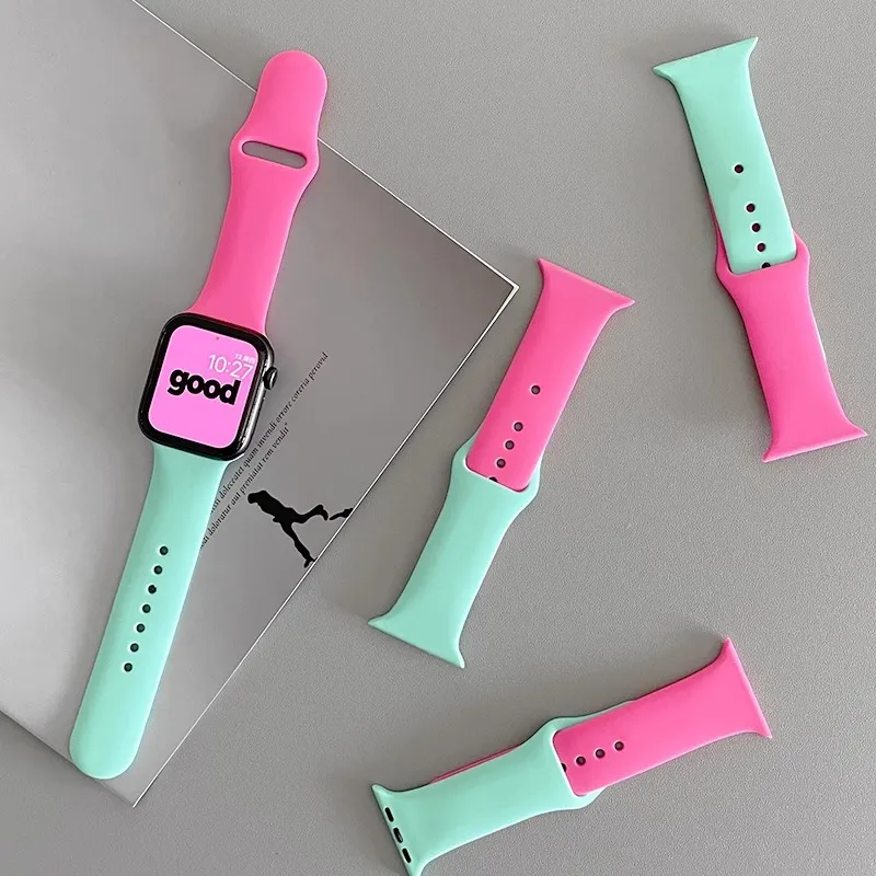 AOMN Watch Band Apple Compatibility Silicone Material-4