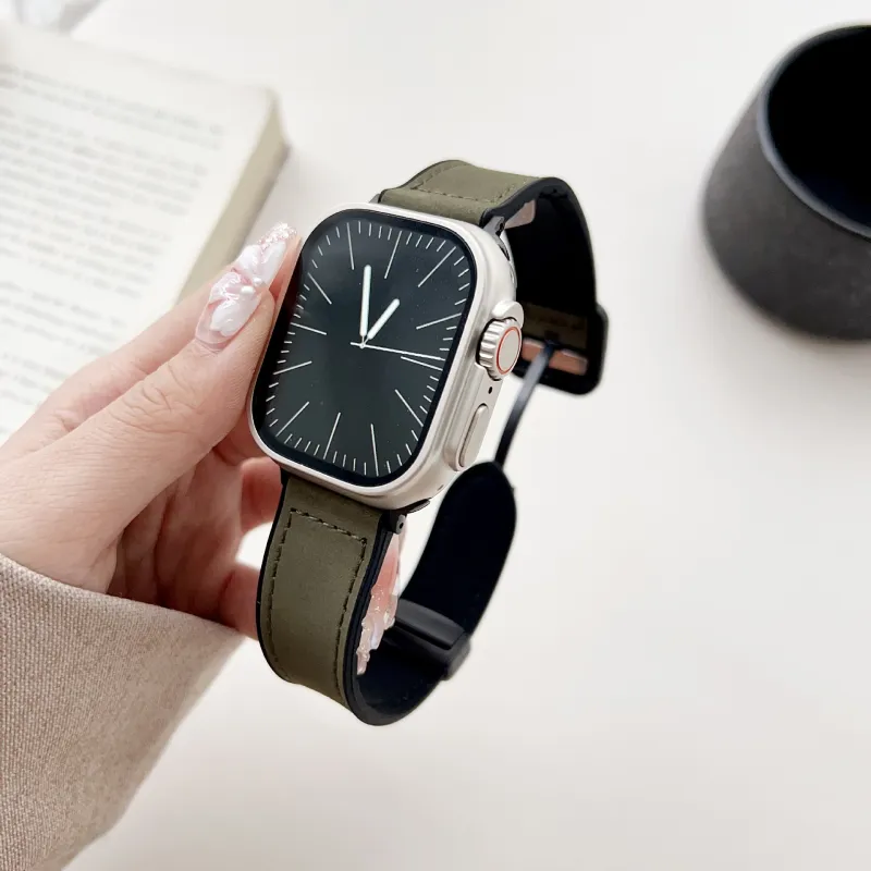 AOMN Apple Compatibility Watch Band Artificial Leather Material-2