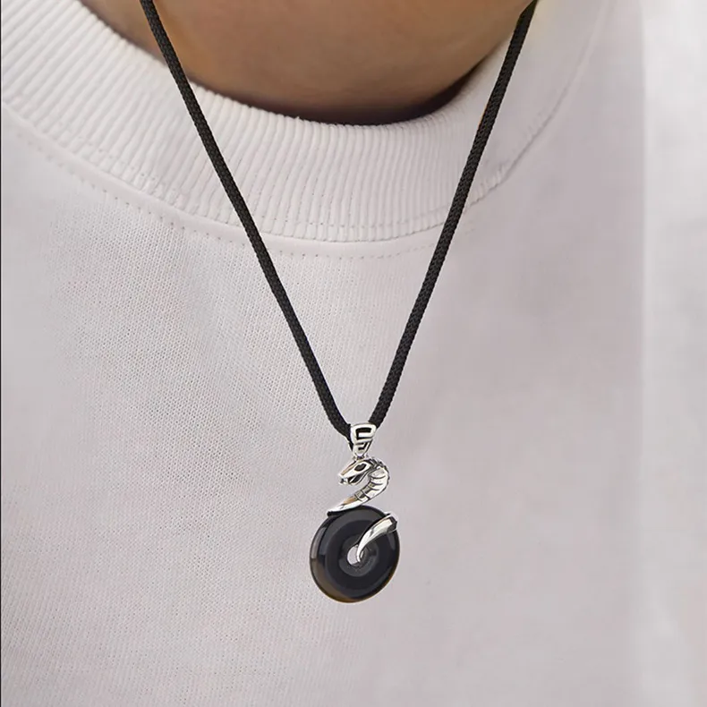 Red All Year Round Agate Necklaces Men's-4