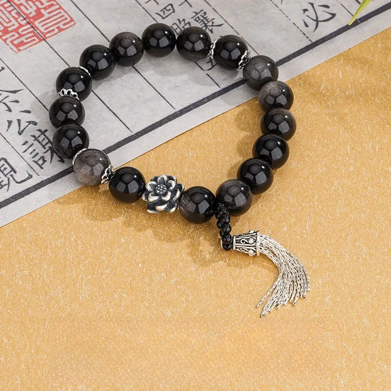 Red All Year Round Obsidian Bracelets Unisex-4