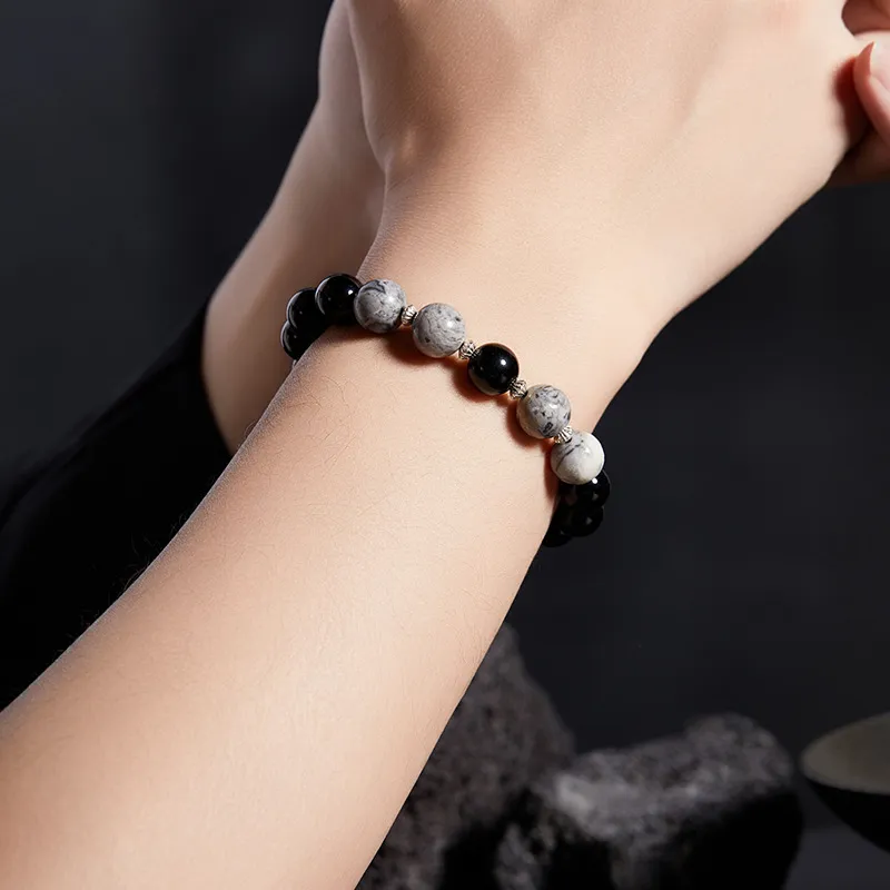 Red All Year Round Obsidian Bracelets Men's-1