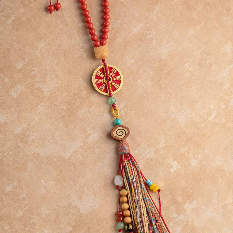 Red All Year Round Cinnabar Jade Pendants Unisex-3
