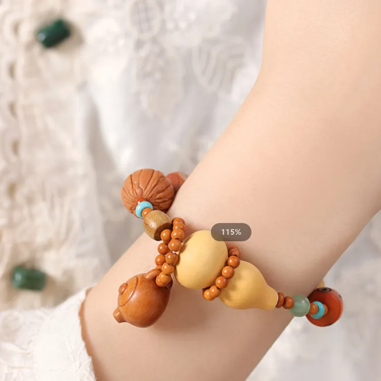 Red All Year Round Gourd Bracelets Women's-2