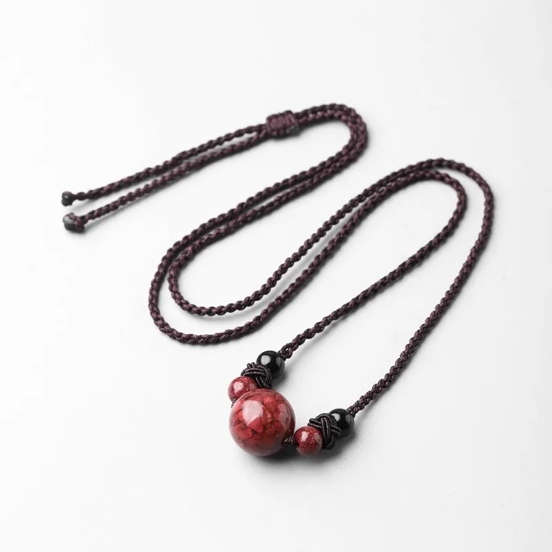 Red All Year Round Cinnabar Art Pendant Unisex-1