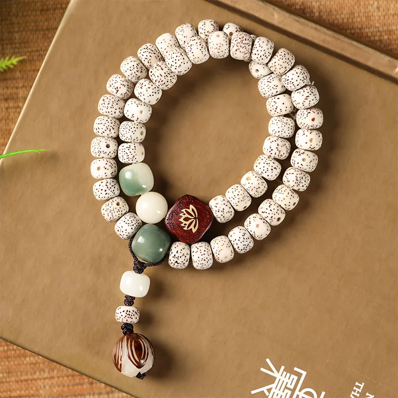 Red All Year Round Star Moon Bodhi Seeds Bracelets Unisex-1