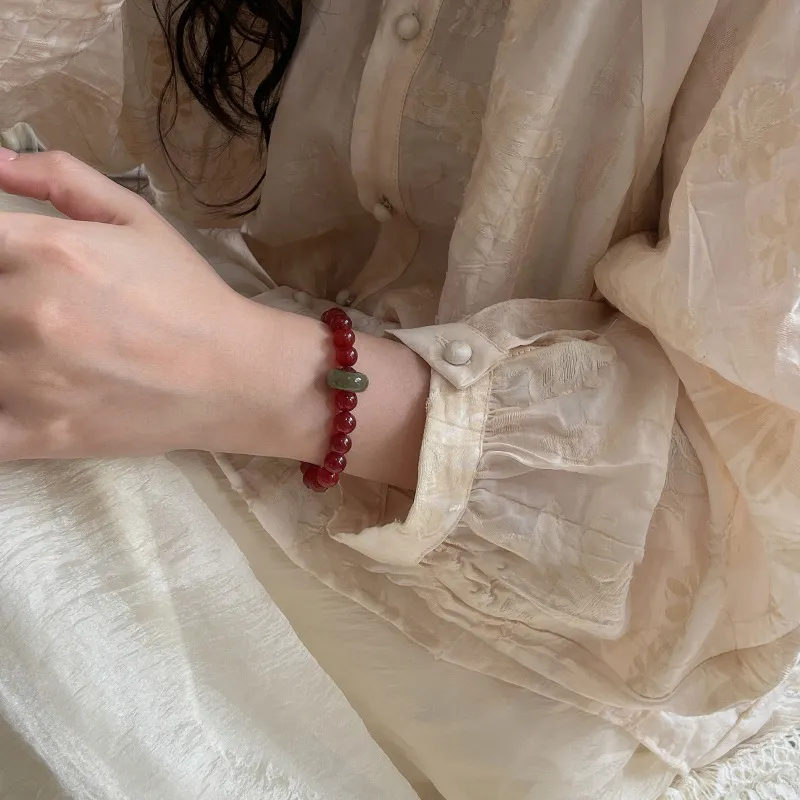 Red All Year Round Agate Bracelets Unisex-2