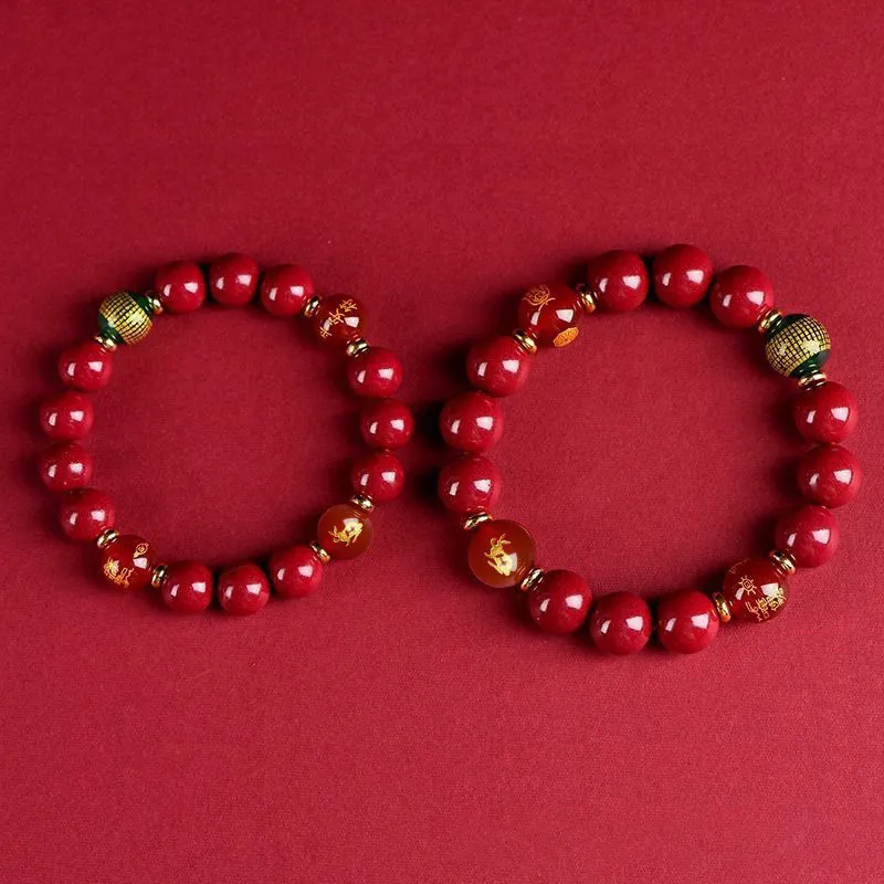 Red All Year Round Cinnabar Bracelets Unisex-1