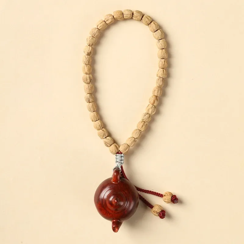 Red All Year Round Pterocarpus Pendants Unisex-2