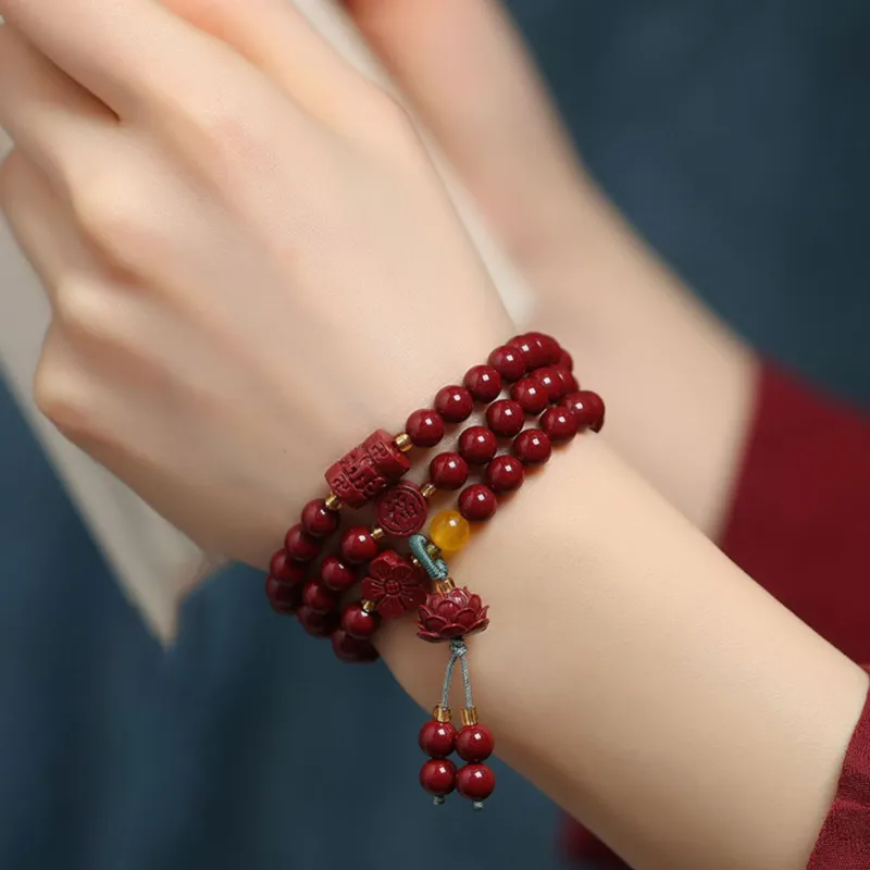 Red All Year Round Cinnabar Bracelets Women's-2