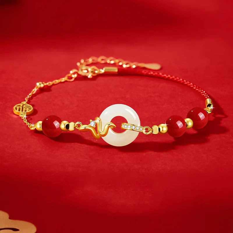 Red All Year Round Chalcedony Bracelets Women's-3