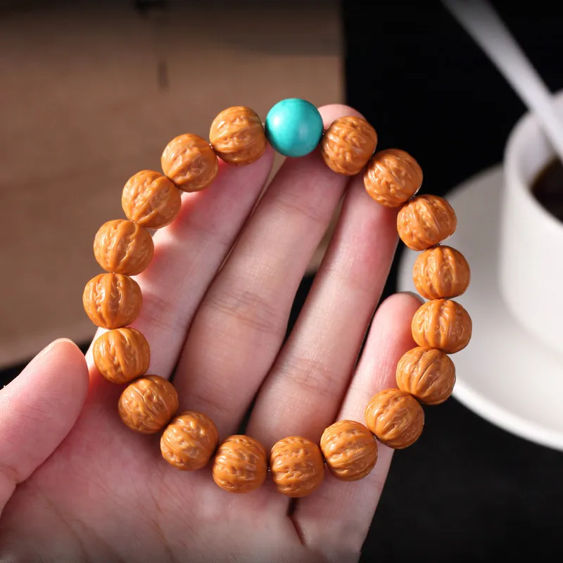 Red All Year Round Monkey Head Walnut Bracelets Unisex-3