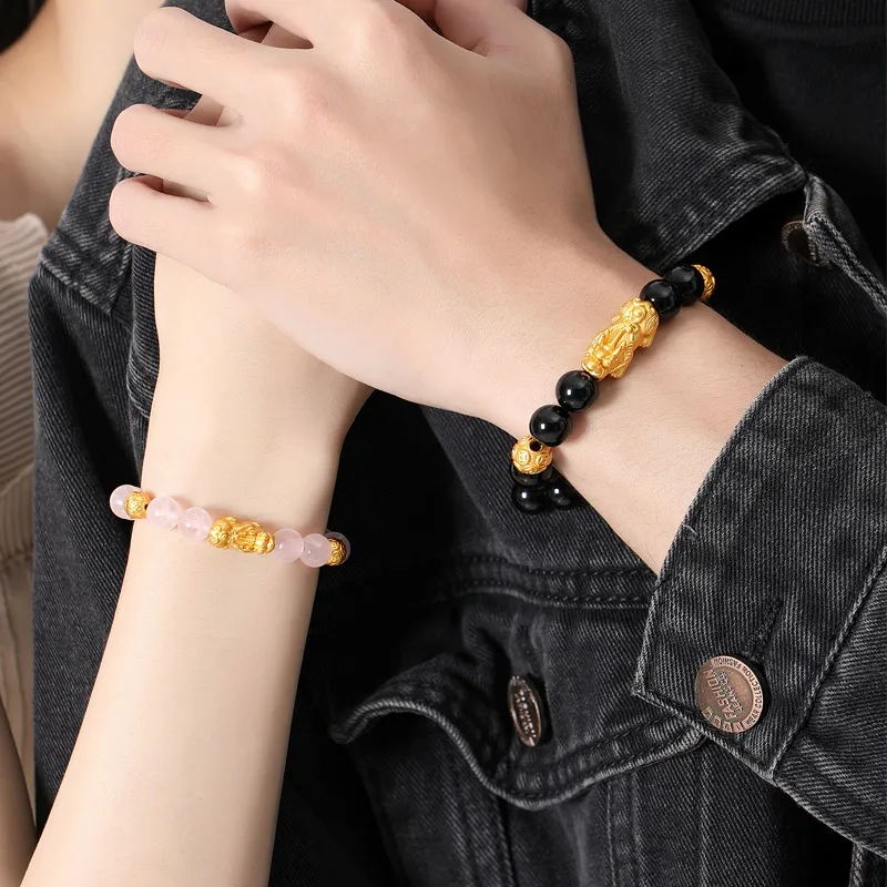 Red All Year Round Obsidian Jade Bracelets Unisex-13
