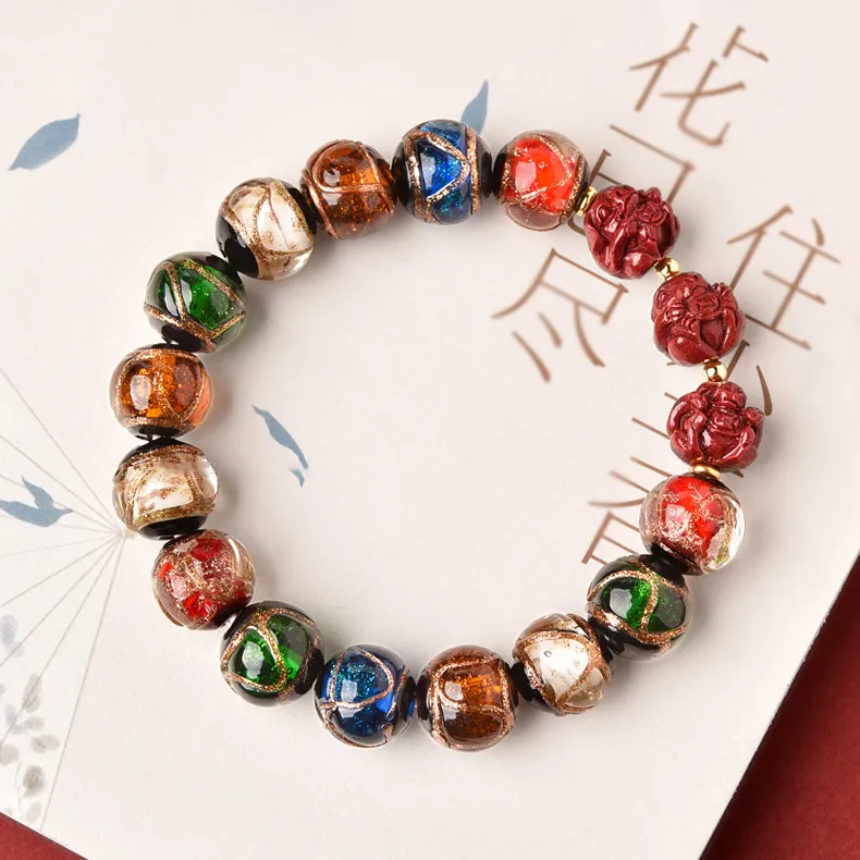Red All Year Round Colored Glaze Bracelets Men's-1
