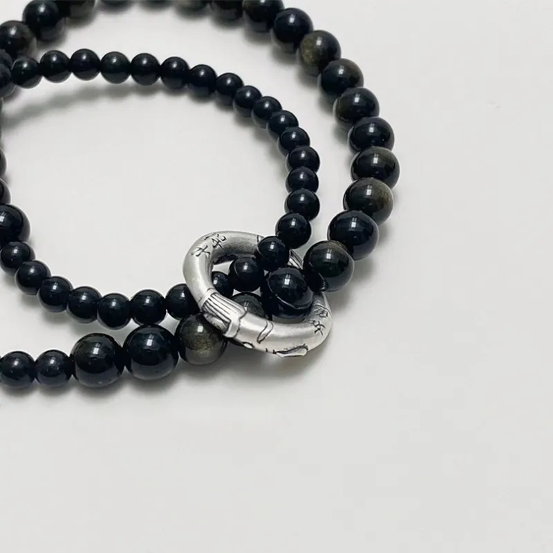 Red All Year Round Obsidian Jade Bracelets Unisex-6
