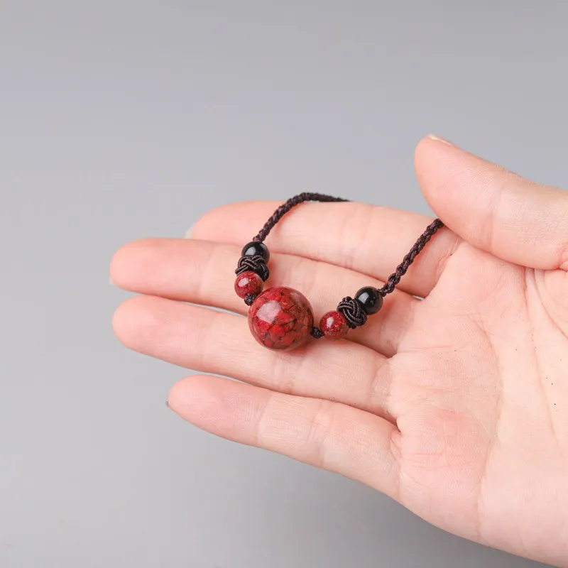 Red All Year Round Cinnabar Art Pendant Unisex-4