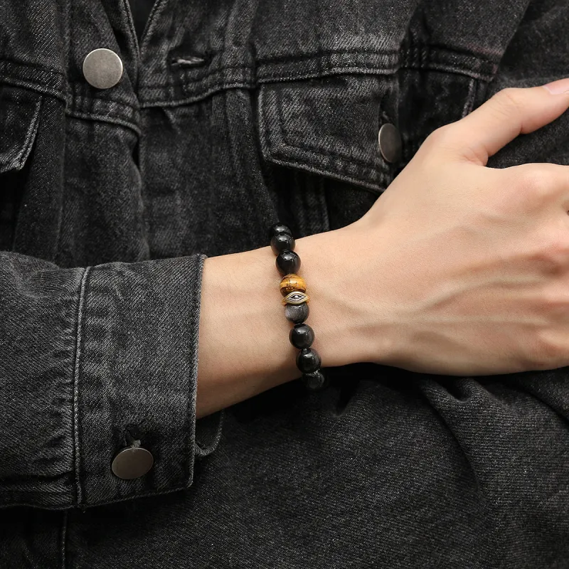 Red All Year Round Obsidian Bracelets Men's-1