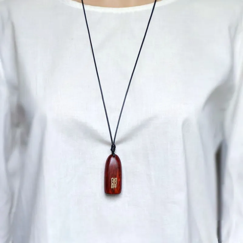 Red All Year Round Ebony Necklaces Men's-2