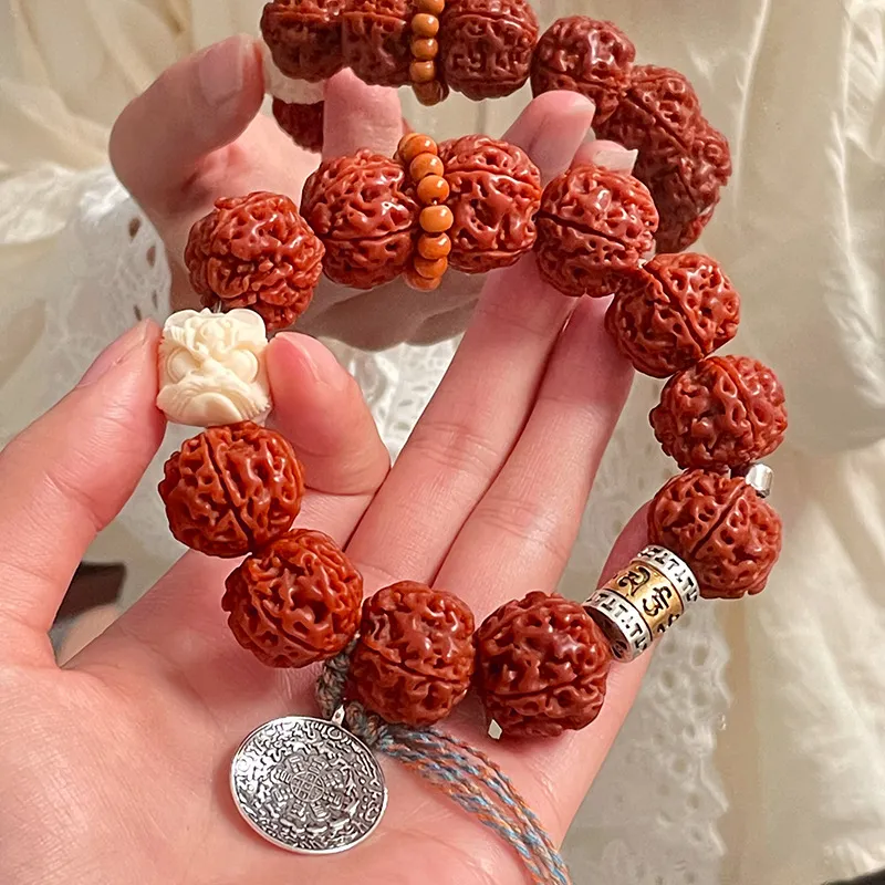 Red All Year Round King Kong Bodhi Seeds Fine Handicraft Men's-1