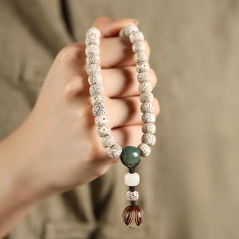 Red All Year Round Star Moon Bodhi Seeds Bracelets Unisex-2