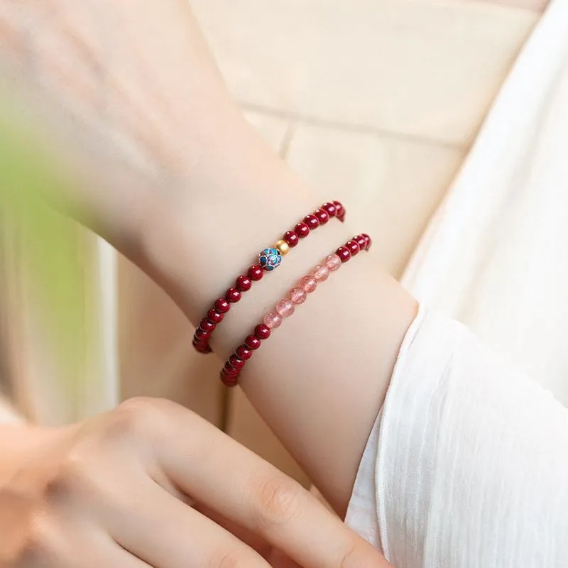 Red All Year Round Cinnabar Bracelets Unisex-1
