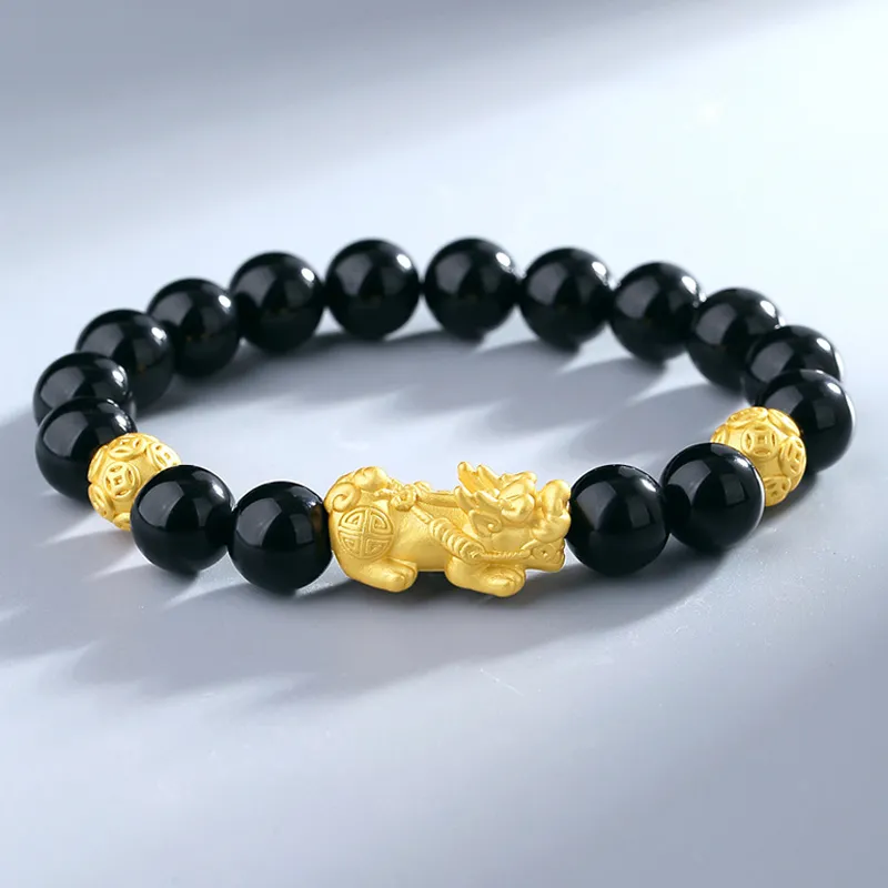 Red All Year Round Obsidian Jade Bracelets Unisex-10