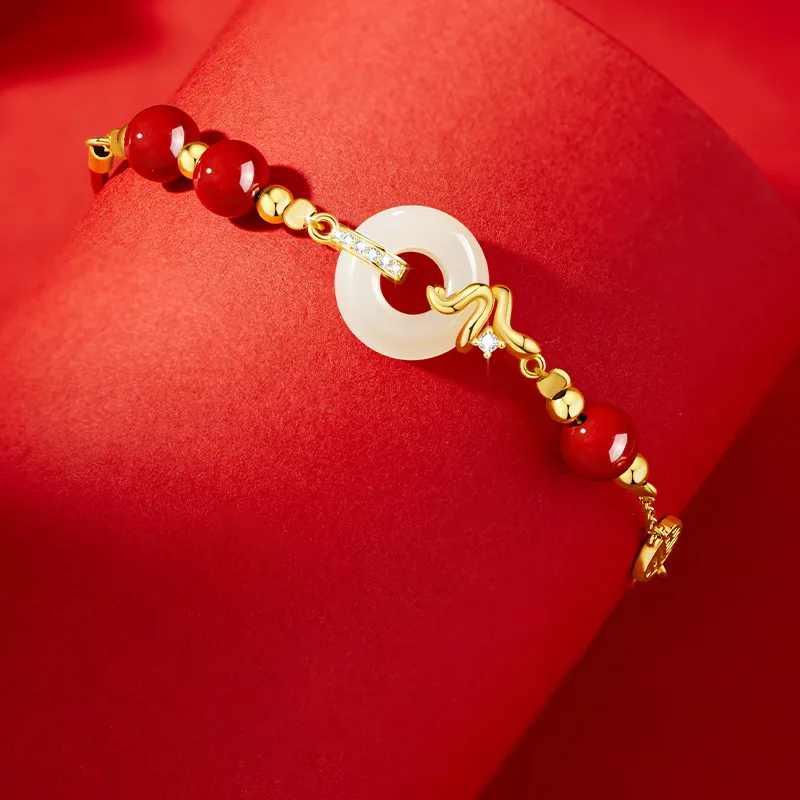 Red All Year Round Chalcedony Bracelets Women's-5