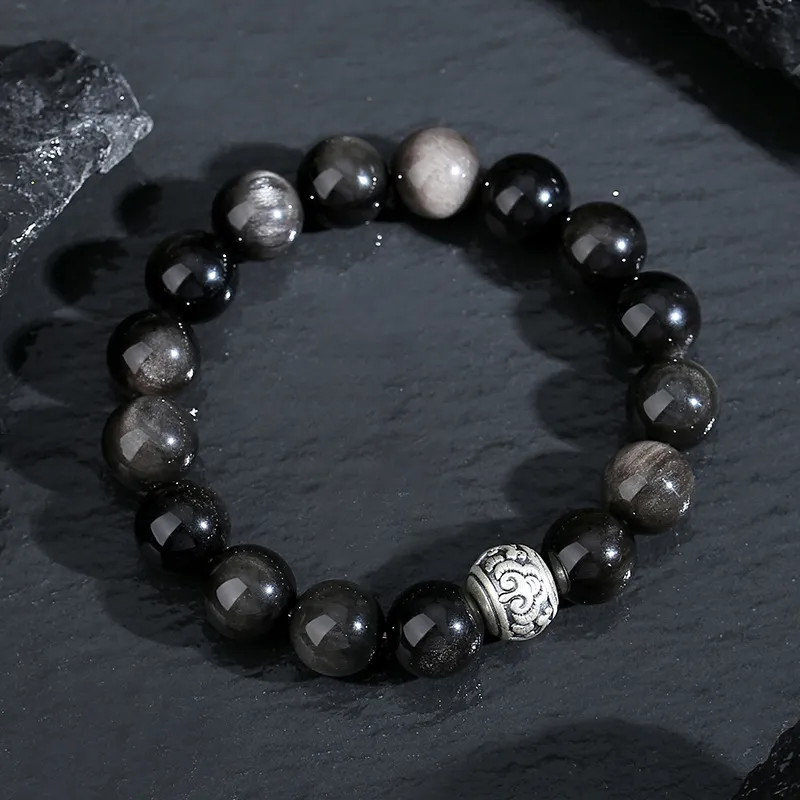Red All Year Round Obsidian Bracelets Men's-3