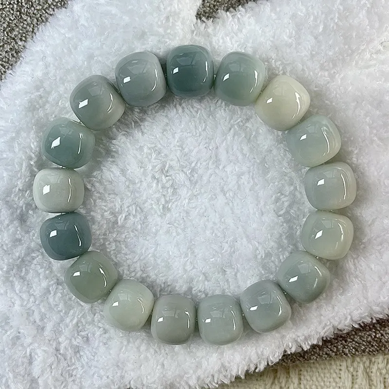 Red All Year Round White Jade Bodhi Textile Beaded Bracelet Women's-5